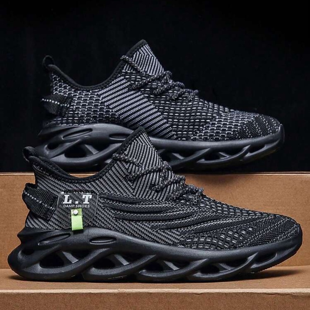 Manfinity Anti-Slip Shock-Absorbing Mesh Sneakers, Men Sports Running Shoes
